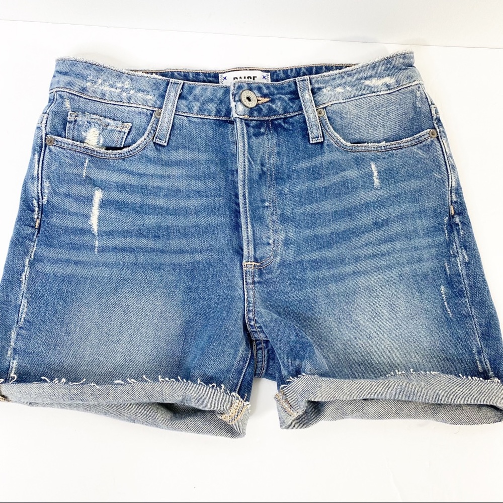 Paige Cut Off Distressed Shorts Size 27